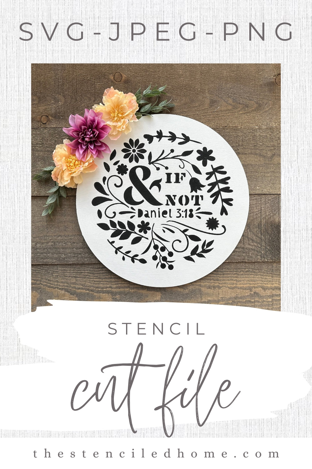 & If Not Daniel 3:18 Stencil Cut File SVG JPEG PNG