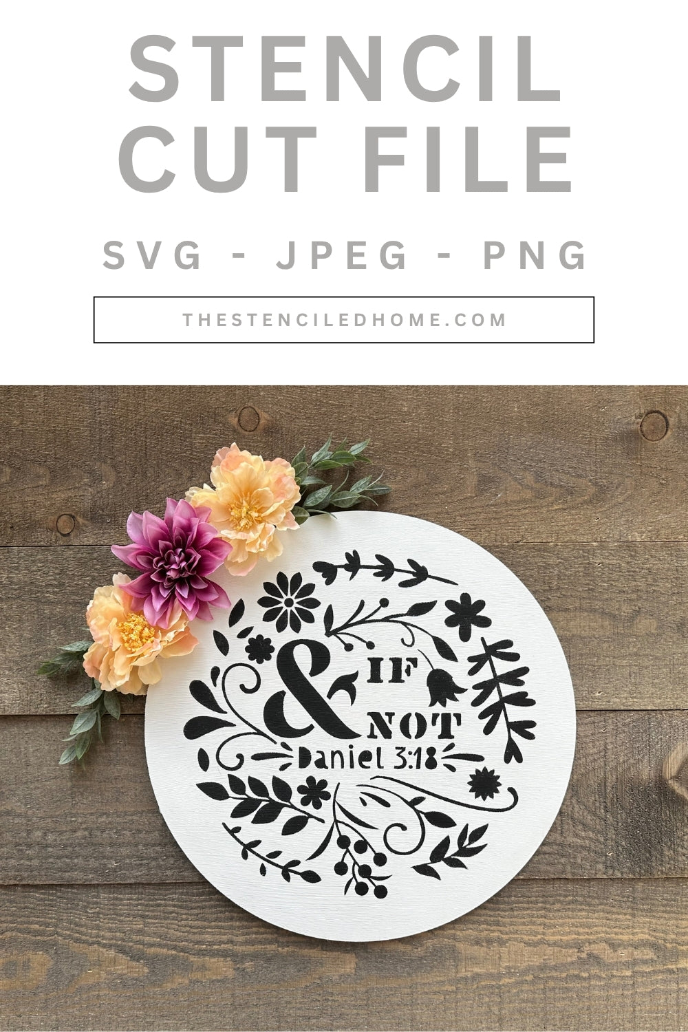 & If Not Daniel 3:18 Stencil Cut File SVG JPEG PNG