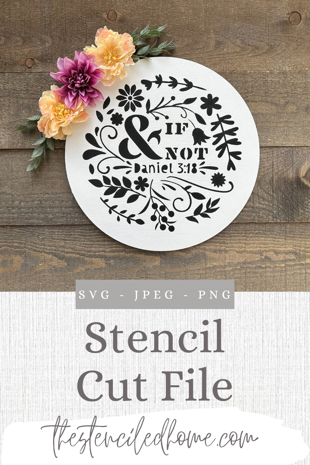 & If Not Daniel 3:18 Stencil Cut File SVG JPEG PNG