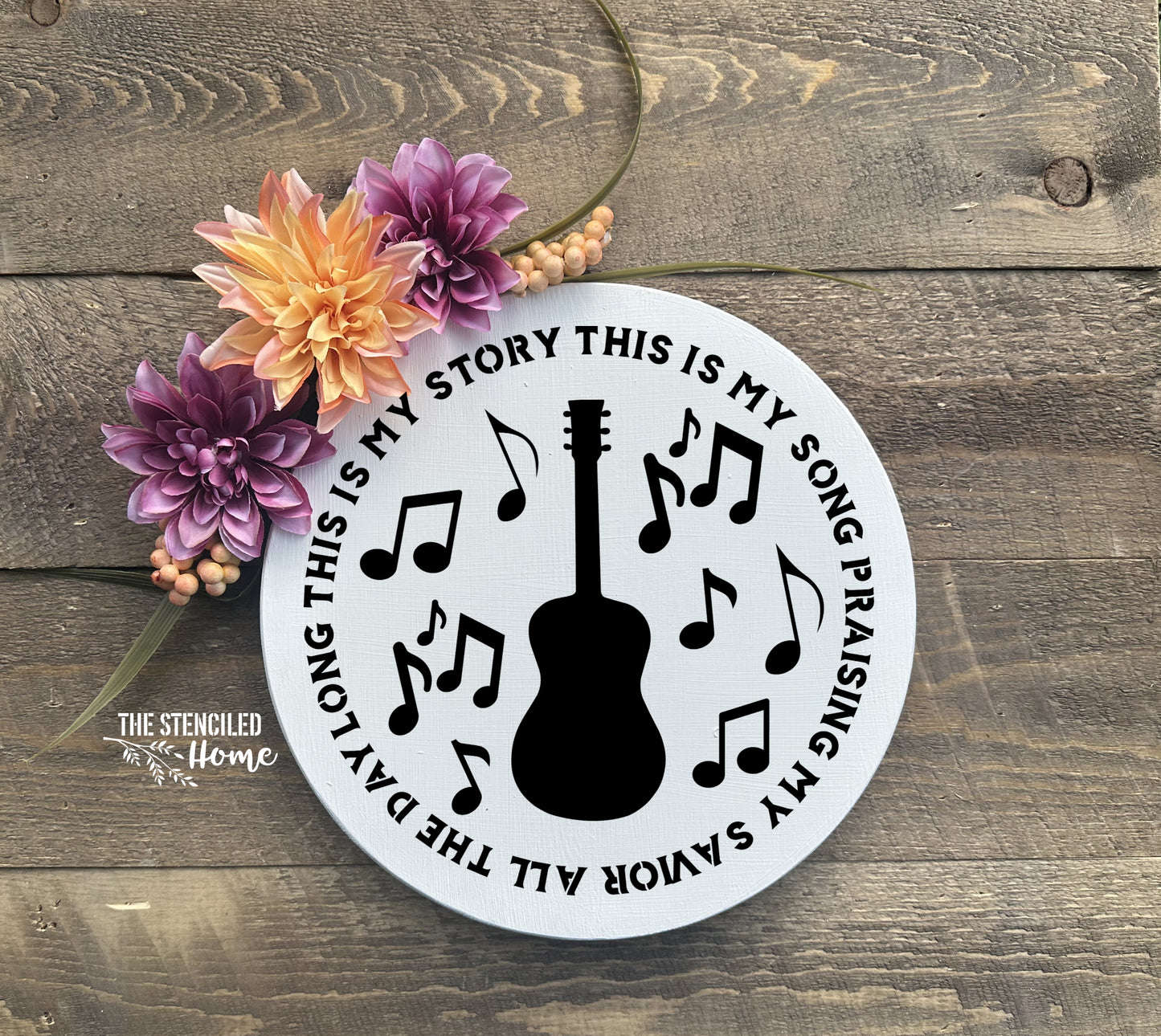 Blessed Assurance Guitar Stencil Cut File SVG JPEG PNG