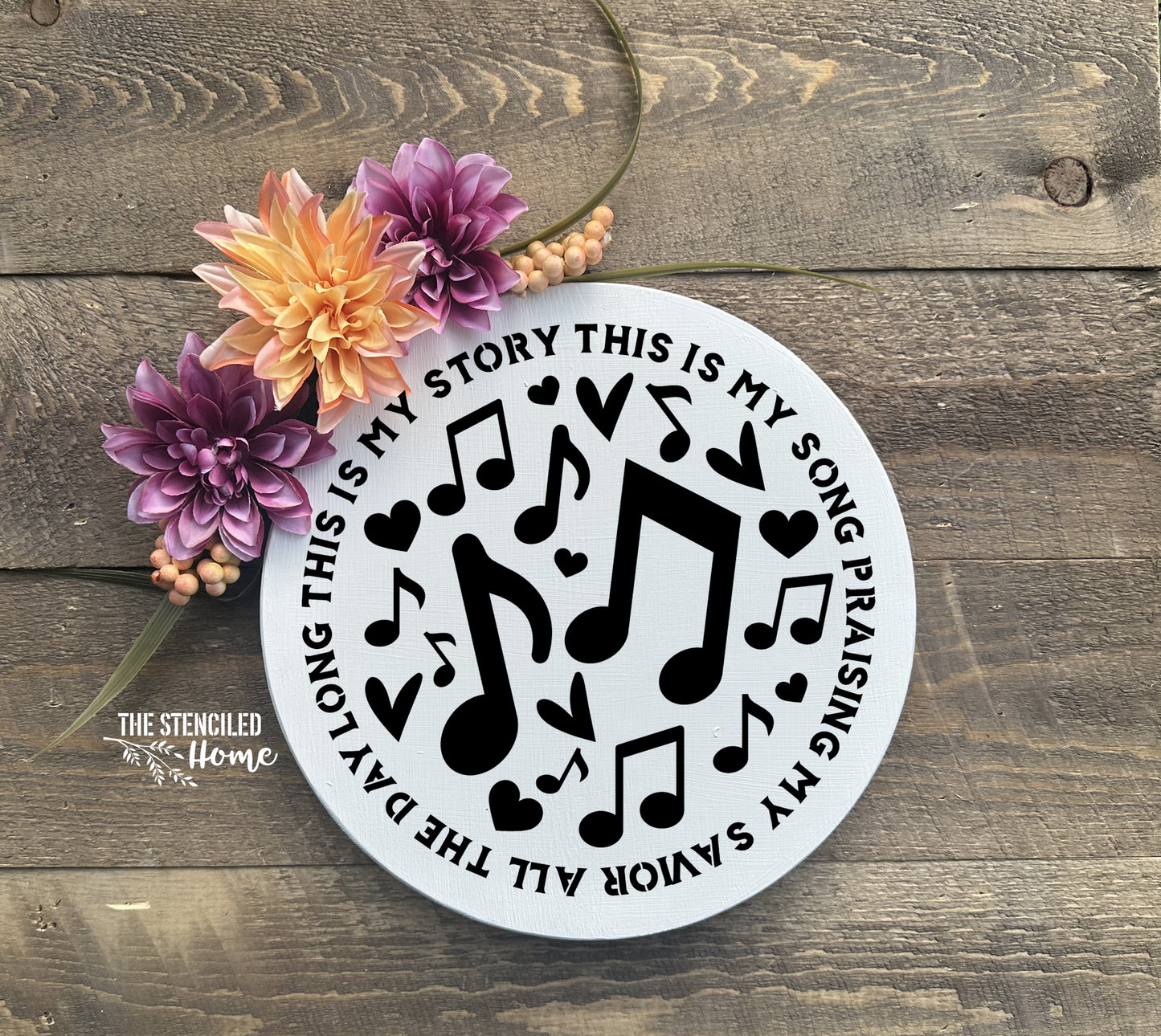 Blessed Assurance Musical Notes Stencil Cut File SVG JPEG PNG