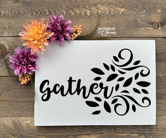 Gather Flourishes Stencil Cut File SVG JPEG PNG